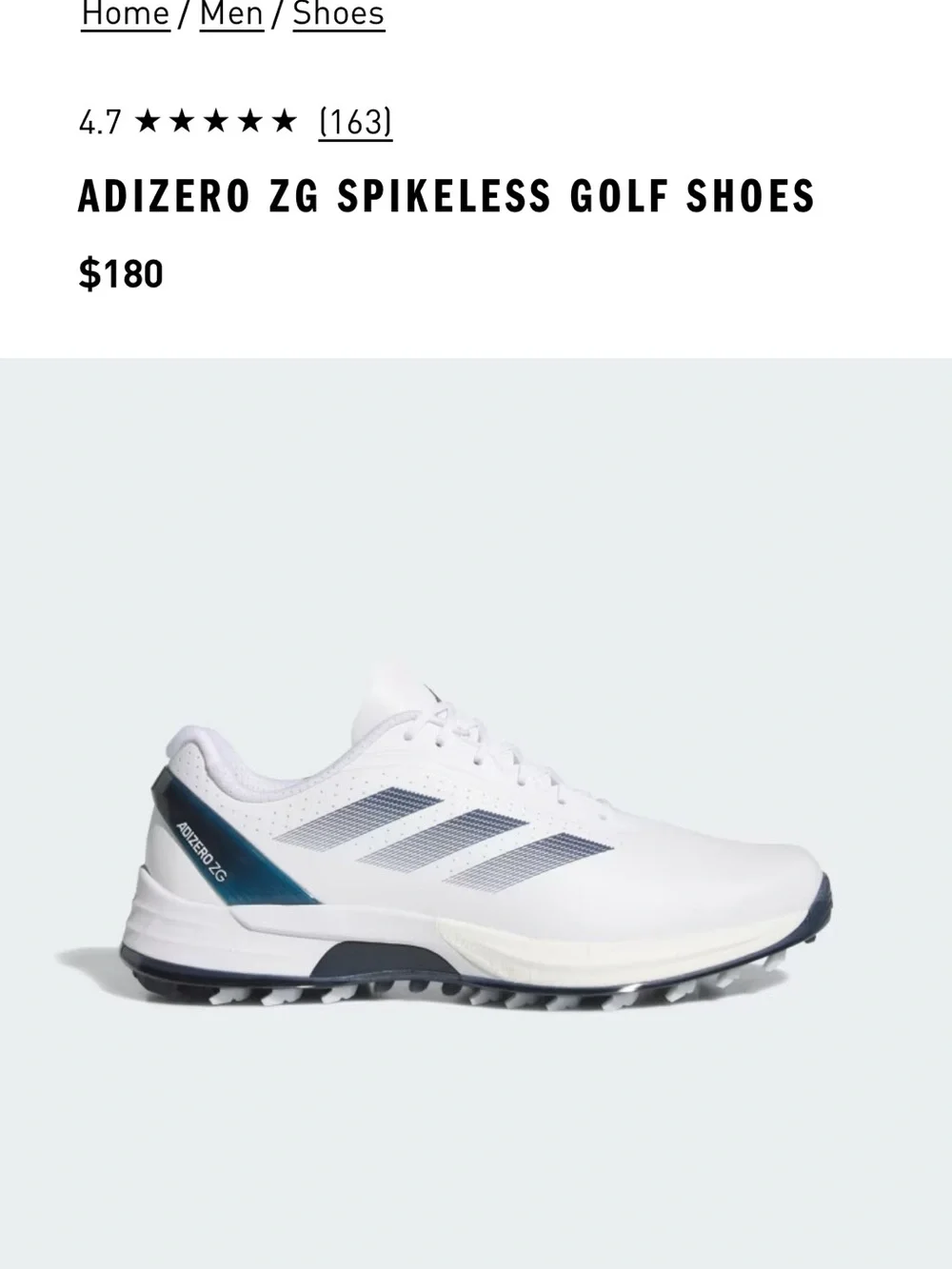 adidas White and Black Athletic Golf Shoes